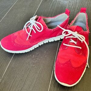 Cole Haan | Grand OS Zerogrand Wingtip Red Canvas Oxford Sneakers Womens 7.5